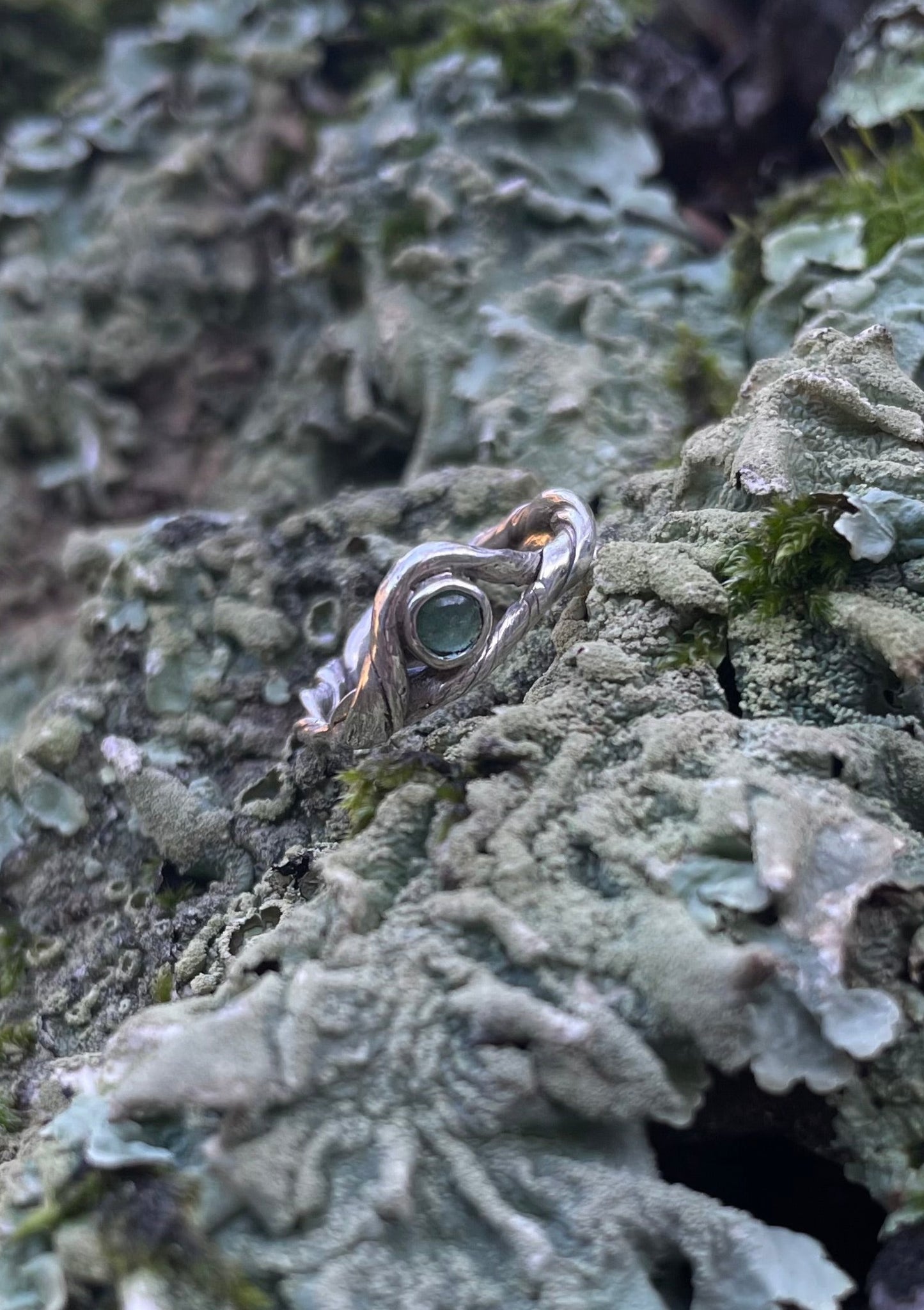 Bague Lava Rope Tourmaline Verte
