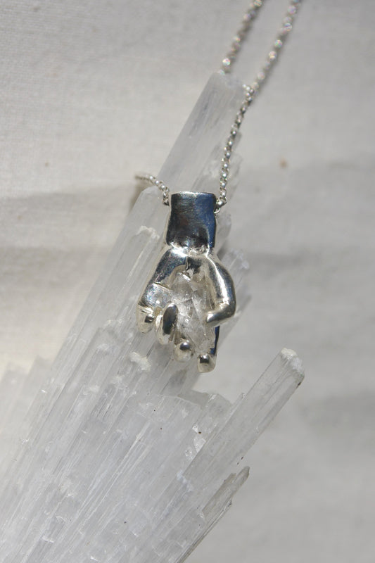 Collier main quartz des Pyrénées n°1