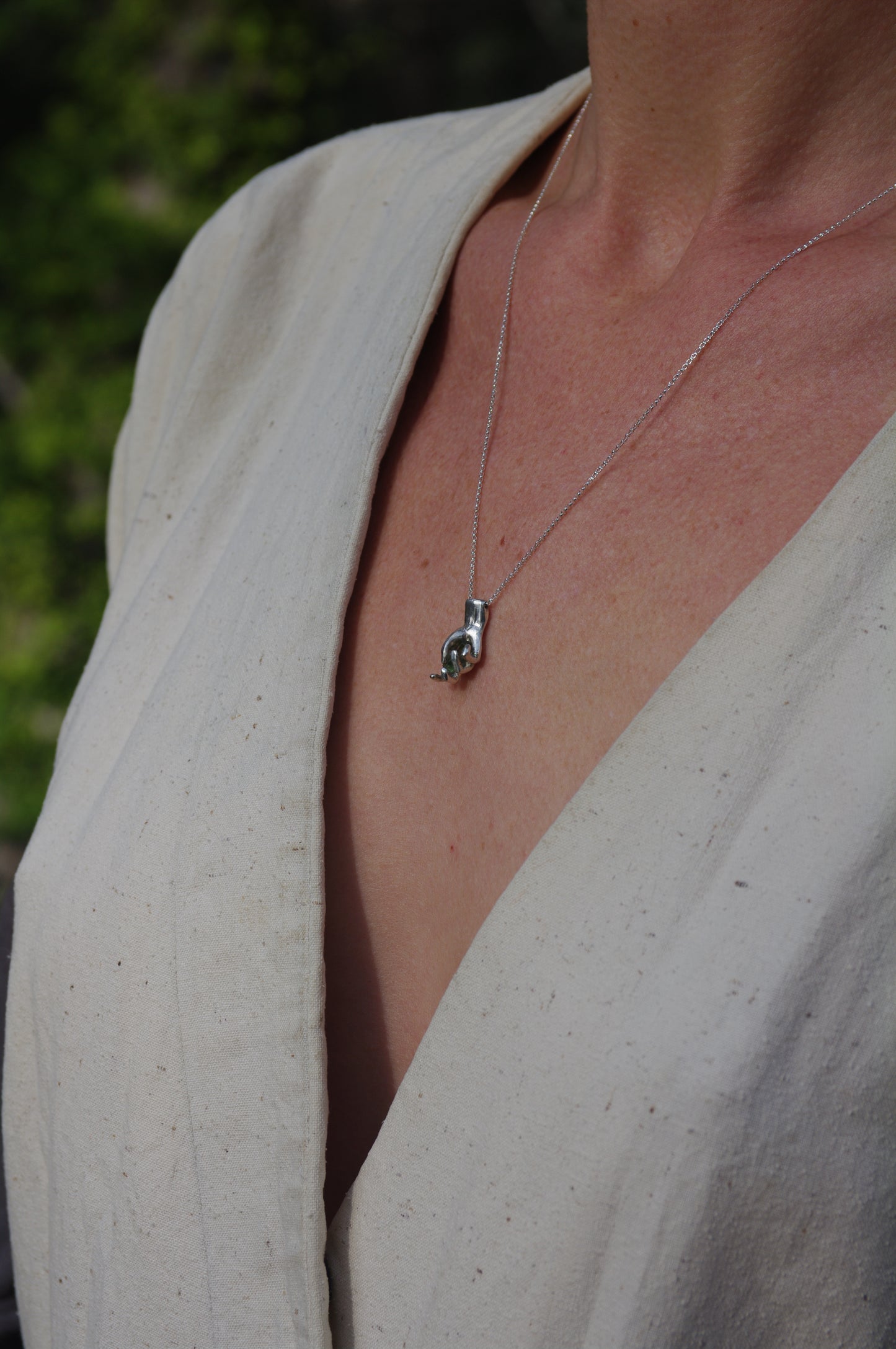 Collier main Tourmaline watermelon