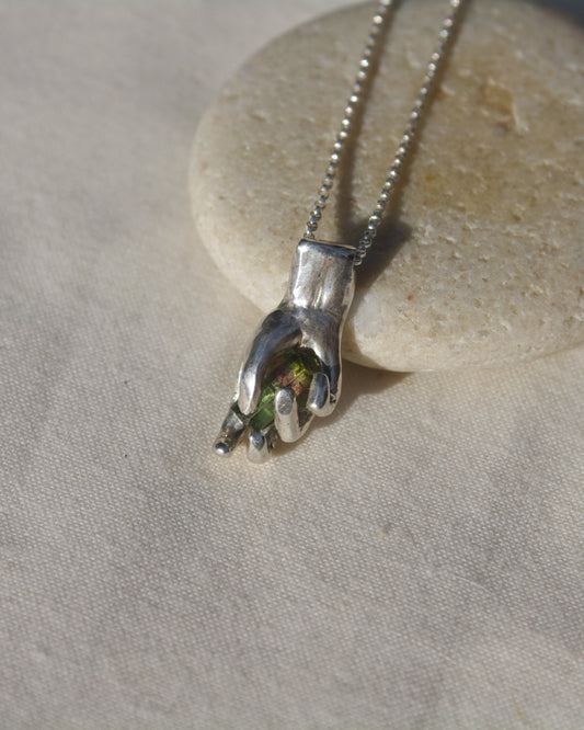 Collier main Tourmaline watermelon