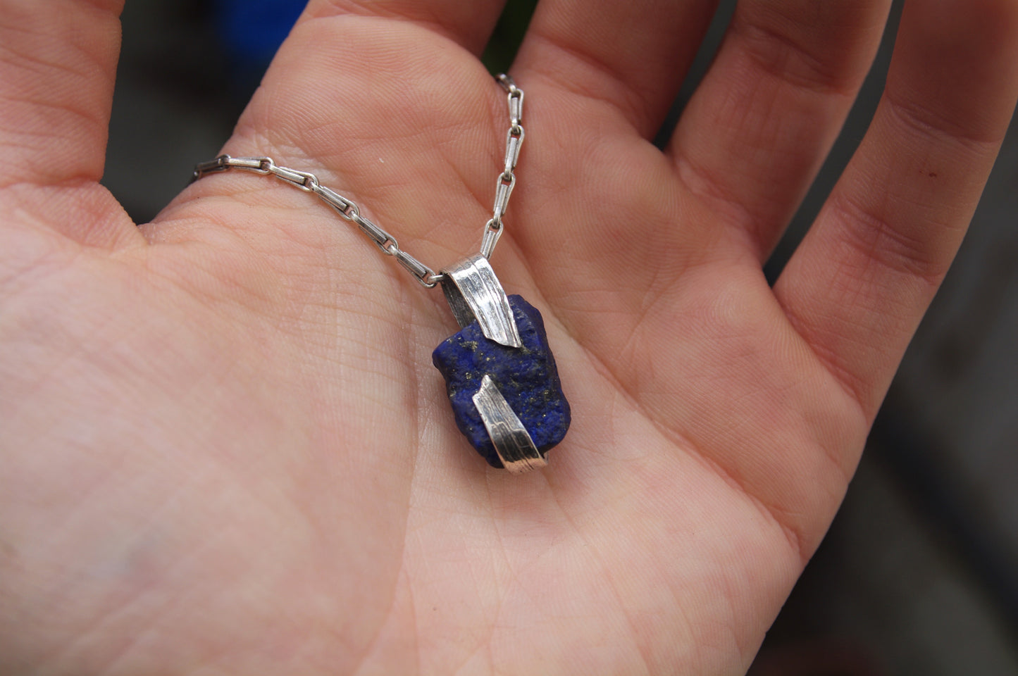 Pendentif Lapis Brut