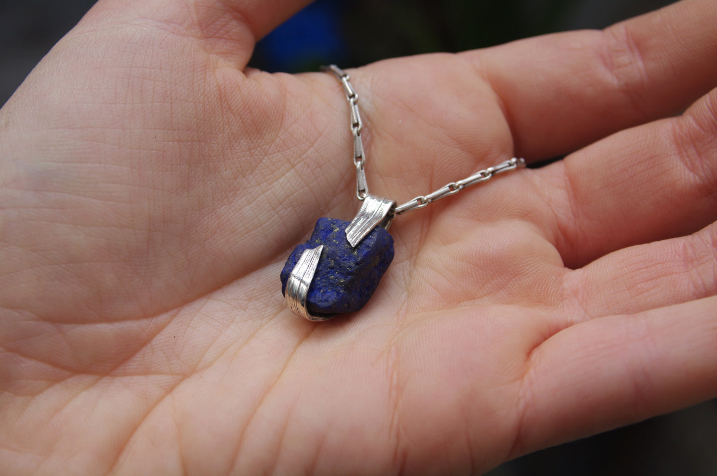 Pendentif Lapis Brut