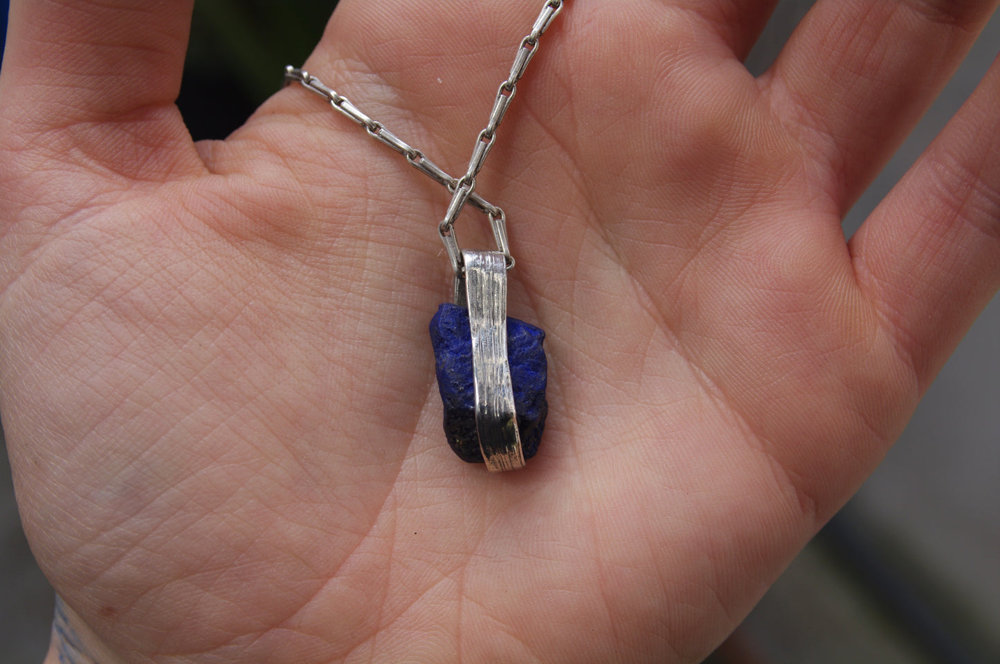 Pendentif Lapis Brut